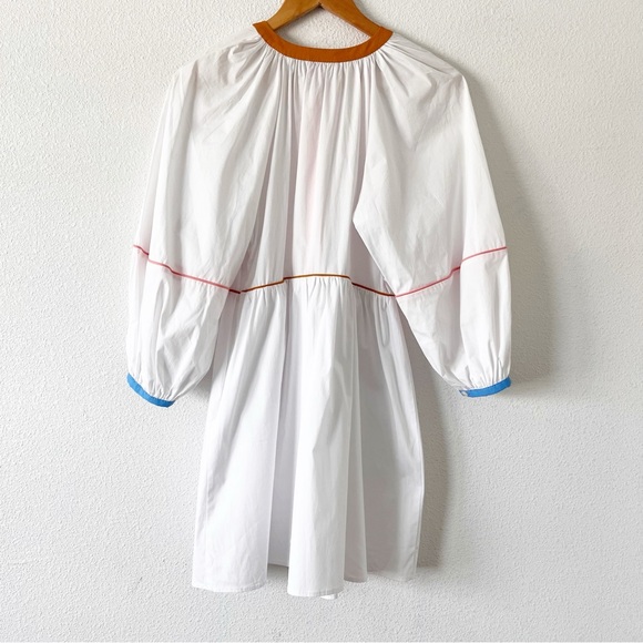 Staud Demi Colorblock-Trimmed Mini Dress - Picture 8 of 9